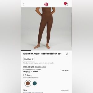 Lululemon Ribbed Align Jumpsuit